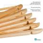 Zober Solid Wood Suit Hangers - 20 Pack - with Non Slip Bar and Precisely Cut Notches - 360 Degree Swivel Chrome Hook - Natural Finish Super Sturdy and Durable Wooden Hangers Zober Solid Wood Suit Hangers - 20 Pack - with Non Slip Bar and Precisely Cut Notches - 360 Degree Swivel Chrome Hook - Natural Finish Super Sturdy and Durable Wooden Hangers