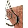 Vintage Rustic Wall Mounted Coat Rack ?Authentic Barn Wood Hanger for Towels, Clothes, Hats, Bags?Antique Door Wall Mount 5-Hook Rail (Vintage Style Wire Hook - 26&quotx5? x 7/8", Red)