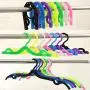 Sundell Portable Folding Clothes Hangers, Plastic Foldable Travel Drying Rack Colorful Lightweight Mini Coat Shirts Sweaters Dress Hangers Hook with Anti-Slip Groove for Travel,10Pcs