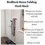 BIRDROCK HOME Folding Hook Coat and Hat Rack - 5 Hooks - 17 Inches - Wall Mount - Decorative Home Storage - Entryway Foyer Hallway Bathroom Bedroom Rail - Satin Nickel Hooks - White Pine Rail BIRDROCK HOME Folding Hook Coat and Hat Rack - 5 Hooks - 17 Inches - Wall Mount - Decorative Home Storage - Entryway Foyer Hallway Bathroom Bedroom Rail - Satin Nickel Hooks - White Pine Rail