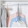 10pcs Random Color 3D Space Saving Hanger Magic Clothes Hanger 9Hole Towel Hook Closet Organizer Storage Rack