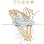 Metal Hangers for Clothes Dressing Strong Package 10 Cromado, antirust, Antiskid, Save Space, Gold 42 cm
