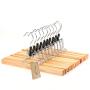 Tosnail Solid Natural Wood Collection Skirt Hangers & Clips,Slack Hanger,Pant Hangers - 10 Pack