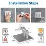 Adhesive Razor Hook for Shower, Cabinadd Stainless Steel Double Prong Hook Self Adhesive Wall Hook Hanger for Keys, Kitchen Utensils, Plugs, Coats (4 Pack) Adhesive Razor Hook for Shower, Cabinadd Stainless Steel Double Prong Hook Self Adhesive Wall Hook Hanger for Keys, Kitchen Utensils, Plugs, Coats (4 Pack)