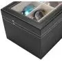 Leather 12 Piece Eyeglasses Storage and Sunglass Glasses Display Drawer Lockable Case Storage Boxes Organizer Black Leather 12 Piece Eyeglasses Storage and Sunglass Glasses Display Drawer Lockable Case Storage Boxes Organizer Black