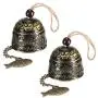 Feng shui Bell 2PCS Dragon Pattern Fish Shape Hanging Craft Door Bell Hanger for Office Home Decoration Feng shui Bell 2PCS Dragon Pattern Fish Shape Hanging Craft Door Bell Hanger for Office Home Decoration