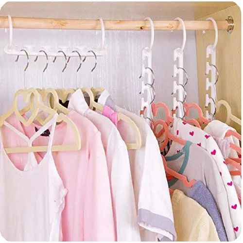 10pcs Clothes Hangers Closet Wonder Clothing Hook Magic Space Saver Multifunctional Nonslip Plastic Organizer Hanger 10pcs Clothes Hangers Closet Wonder Clothing Hook Magic Space Saver Multifunctional Nonslip Plastic Organizer Hanger