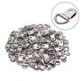 eBoot 100 Pairs D Ring Picture Frame Hanging Hangers Single Hole with Screws (Silver)
