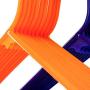 HANGERWORLD 40 Blue Orange 16inch Plastic All Purpose Coat Clothes Garment Pant Skirt Bar Hangers Loop Hooks