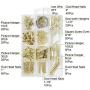 T.K.Excellent Brass Plated Picture Hangers Assortment Kit,233 Pieces