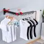 Bakala Wall Mounted Space-Saver, Clothes Drying Rack, Retractable Fold Away Clothes Dry Racks, Easy to Install Design, Balcony, Mudroom, Bedroom, PoolArea(Black)
