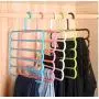 10pcs Random Color Pants Hangers Holders Multifunction Trousers Hanger Storage Rack Clothes Hanger Tie Scarfs Belt Towel Non-Slip Magic Hanger