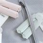 MIJOGO 10PCS Portable Folding Clothes Hangers Clothes Drying Rack Anti-Slip Grooves Mini Foldable Hanger for Travel,Pink