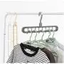 10PC Random Color Multi-Function Nine-Hole Rotating Hanger Space Saving Folding Magic Clothes Hanger Wardrobe Drying Home Bedroom Decoration