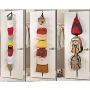 rosenice Over Door Strap Hook Hanger Hat Rack Holder Clothes Organizer Adjustable (Random Color)