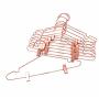 Koobay 10Pack 17" Metal Hook Wire Rose Gold Copper Hangers with Clips Clothes Stroage Coat Hangers