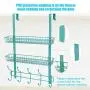 Coat Rack, MILIJIA Over The Door Hanger with Mesh Basket, Detachable Storage Shelf for Towels, Hats, Handbags, Coats (Tiffany Blue-2 Layer) Coat Rack, MILIJIA Over The Door Hanger with Mesh Basket, Detachable Storage Shelf for Towels, Hats, Handbags, Coats (Tiffany Blue-2 Layer)