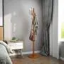Free Standing Wood Coat Rack-8 Hooks Sturdy Wooden Coat Hanger Entryway Hall Tree Coat Tree with Round Base for Clothes,Scarves,Handbags,Umbrella (Honey Brown) Free Standing Wood Coat Rack-8 Hooks Sturdy Wooden Coat Hanger Entryway Hall Tree Coat Tree with Round Base for Clothes,Scarves,Handbags,Umbrella (Honey Brown)