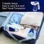 JMG Handheld Garment Steamer 1600W 200Ml, Folding Steamer for Clothes Steamer Portable Steam Iron 3 Gear Adjustment for Home Travelling, Blue