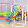 Riverlily Clothes Hanger Storage Rack Stand Holder Coat Stacker Plastic Laundry Room Closet Organizer