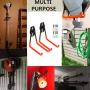 Heavy Duty Garage Storage Utility Double Hooks,Extended Wall Mount Tool Holder Organizer for Ladders,Bike,Chair (4 Pack 7.5" + 2 Pack 5.1" Hook)