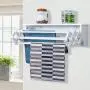Cypressshop Wall-Mounted Laundry Hangers Foldable Drying Rack Garment Clotheslines Folding Clothes Shelving Unit Towel Laundry Room Storage Shelf White Cypressshop Wall-Mounted Laundry Hangers Foldable Drying Rack Garment Clotheslines Folding Clothes Shelving Unit Towel Laundry Room Storage Shelf White
