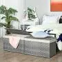 SONGMICS Storage Chest with Cotton Liner, Storage Trunk Rattan-Style, Laundry Hamper with Lid and Handles, for Bedroom Closet Laundry Room, 29.9 x 17.7 x 18.1 Inches, Gray URST76WG SONGMICS Storage Chest with Cotton Liner, Storage Trunk Rattan-Style, Laundry Hamper with Lid and Handles, for Bedroom Closet Laundry Room, 29.9 x 17.7 x 18.1 Inches, Gray URST76WG