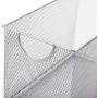SK SHARKBANG Metal Mesh CD Basket Holder Disc Organizer Desk Storage Bin Boxes for Home&Office Silver