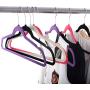 Tangkula Velvet Hangers, 100-Pack Non Slip Heavy Duty Hold Up to 10 lbs Slim Design Space Saving 360 Degree Swivel Clothes Hangers, for Suit Coat Jackets Pants and Dress, Standard Hanger (Mulitcolor)