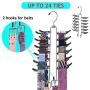 Frank Pressie Heavy Duty Pants Hangers Space Saving Non Slip Skirt Hanger Open Ended Pant Organizer Clothes and Multifunctional Tie Rack for Belts Pack of 3