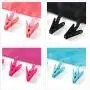 In kds Foldable Fabrics Drying Rack Clothes Drip Hangers Clothespins with 6 Clips for Laundry Drying Socks, Towel, Underwear, Pants 4 Pcs Random Colors