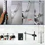 Sylbillionair Portable Indoor Garment Rack Tools Free DIY Coat Hanger Clothes Wardrobe 4 Poles