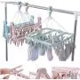 3pcs Random Color Socks Bras Underwear Drying RackPlastic Folding Clothes Hanger Towels 32 Clips Space Saving Closet Organizer Tools Decoration 3pcs Random Color Socks Bras Underwear Drying RackPlastic Folding Clothes Hanger Towels 32 Clips Space Saving Closet Organizer Tools Decoration