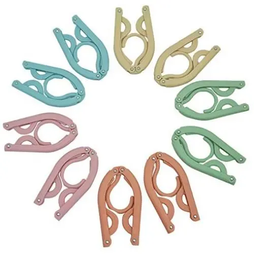 iSuperb Pack of 10 Folding Clothes Hangers Travel Portable Drying Rack iSuperb Pack of 10 Folding Clothes Hangers Travel Portable Drying Rack