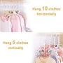 COCIVIVRE Closet Space Saving Hangers, 5 Pack Multi-Purpose Plastic Magic Hangers Cascading Hanger Updated Hook Design Plastic Sturdy Hangers for Organizing Wardrobe Clothing Hanger (White)