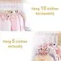 COCIVIVRE Closet Space Saving Hangers, 5 Pack Multi-Purpose Plastic Magic Hangers Cascading Hanger Updated Hook Design Plastic Sturdy Hangers for Organizing Wardrobe Clothing Hanger (White)