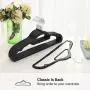 SONGMICS Pack of 50 Coat Hangers, Heavy Duty Plastic Hangers with Non-Slip Design, Space-Saving Clothes Hangers, 0.2-Inch Thickness, 360° Swivel Hook, 16.5 Inches Wide, Black UCRP20BK50 SONGMICS Pack of 50 Coat Hangers, Heavy Duty Plastic Hangers with Non-Slip Design, Space-Saving Clothes Hangers, 0.2-Inch Thickness, 360° Swivel Hook, 16.5 Inches Wide, Black UCRP20BK50