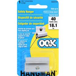 OOK 55314 Hangman Wall Hanger with Friction Bumpers, Supports Up to 40 Pounds