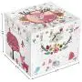 SONGMICS Ballerina Musical Jewelry Box, Wind-Up Music Storage Boxes with Pullout Drawer, Elk Theme, Gift for Kids, White UJMC014PK