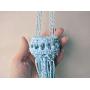 Little boys room decor. Mini air plant hanger. Macrame home decor. Blue plant holder for nursery