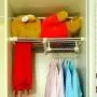Baoyouni Expandable Closet Shelf Rod Clothes Hanger Organizer Heavy Duty Metal Storage Rack Separator, 15.75-23.62 Inches
