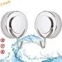 X-Cool Vacuum Suction Cup Hooks Heavy Duty 2 Pack Towel Hook Bath Towel Hanger Removable Lock Suction Hooks for Bathroom Kitchen Restroom Organization,NO Drill Tool Free Chrome (2Pack)