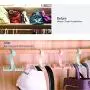 Thinkmay Rotating Handbag Hanger Purse Organizer Tie Rack Belt Hanger, 3 Pack Plastic Hanging Closet Organizer Holder for Belt,Tie, Bag, Purse,Scarves, Jeans,Clothes Wardrobe Hanger (Blue)