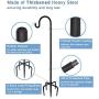Artigarden 92 Inch Outdoor Shepherd Hooks with 5 Pronger Base (2 Packs), Adjustable Heavy Duty Garden Hanging Stand Holder for Bird Feeders Lanterns Planter Hanger, Matte Black Artigarden 92 Inch Outdoor Shepherd Hooks with 5 Pronger Base (2 Packs), Adjustable Heavy Duty Garden Hanging Stand Holder for Bird Feeders Lanterns Planter Hanger, Matte Black