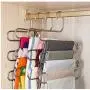 5 Layers 5pcs Multi Functional Clothes Hangers Pants Storage Hangers Cloth Rack Multilayer Storage Cloth Hanger
