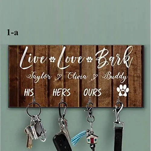 Personalized Key Holder and Dog Leash Wall Hanger Top Quality Handcrafted House Warming or Wedding Gift Key Rack for Organization with Hooks for Keys and Dog Leash Key Organizer for the Hallway Personalized Key Holder and Dog Leash Wall Hanger Top Quality Handcrafted House Warming or Wedding Gift Key Rack for Organization with Hooks for Keys and Dog Leash Key Organizer for the Hallway