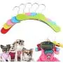 10PC Random Color Pet Dog Child Clothes Hanger Cartoon Design Animal Cute Wooden Hangers