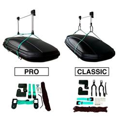 StoreYourBoard Cargo Boxes Ceiling Storage Hoist, Rooftop Carriers, Hi Lift Pro Garage Pulley, Hanger Rack