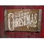 Vintage look MERRY CHRISTMAS Chalk Couture style old time font jute hanger antique style primitive style. weathered wood sign Vintage look MERRY CHRISTMAS Chalk Couture style old time font jute hanger antique style primitive style. weathered wood sign