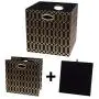 Posprica Foldable Storage Bins - 13x13 Fabric Storage Cube Basket Boxes Containers Drawers (4pcs, Black) Posprica Foldable Storage Bins - 13x13 Fabric Storage Cube Basket Boxes Containers Drawers (4pcs, Black)